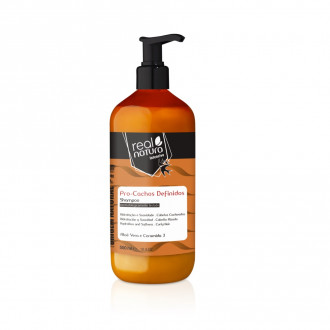 Шампунь Real Natura SEM SAL PRO-CACHOS DEFINIDOS для зволоження і розплутування волосся 500 мл  Шампунь Real Natura SEM SAL PRO-CACHOS DEFINIDOS для зволоження і розплутування волосся 500 мл
