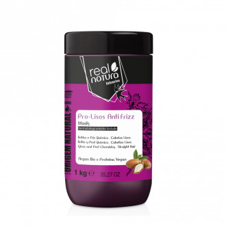Маска Real Natura SEM SAL PRO-LISOS ANTI FRIZZ ARGAN для блиску і гладкості волосся 1000 г Маска Real Natura SEM SAL PRO-LISOS ANTI FRIZZ ARGAN для блиску і гладкості волосся 1000 г