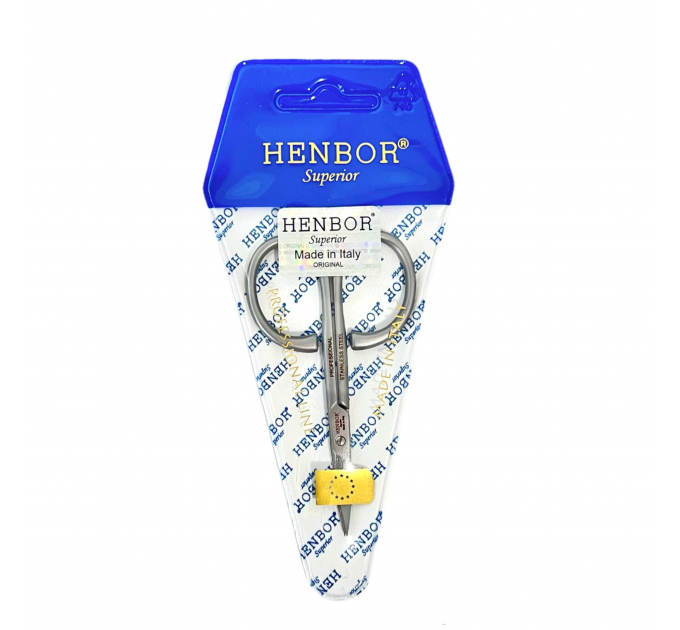 Професійні ножиці для кутикули Henbor Італія (90 мм, загнуті) H