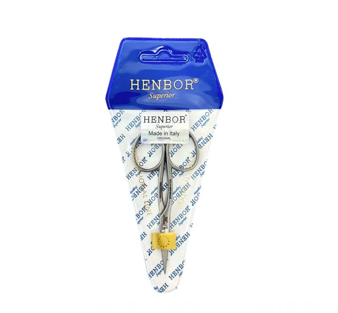 Професійні ножиці для кутикули Henbor Італія (90 мм, загнуті)