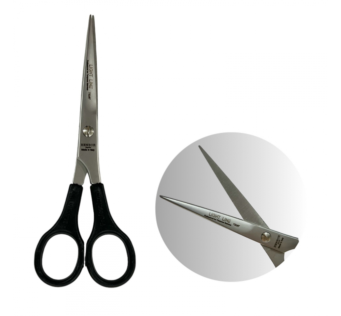 Професійні перукарські ножиці Henbor Італія (150 мм, чорна ручка)